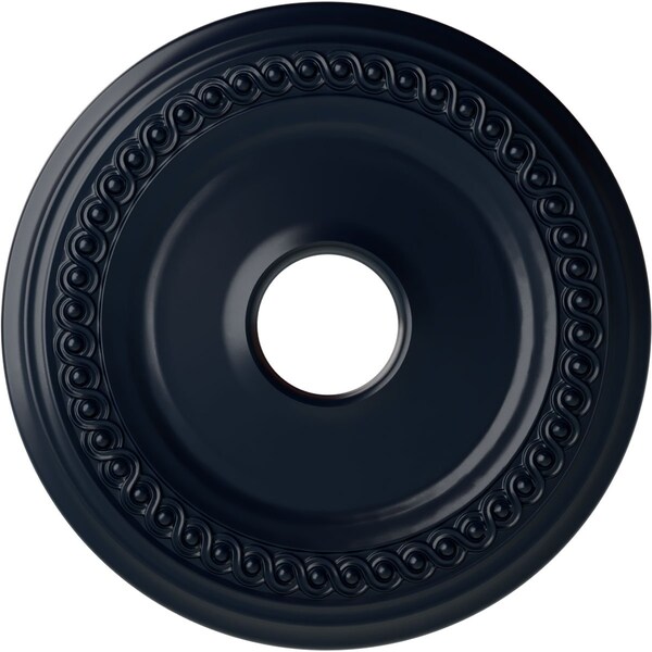Ekena Millwork Classic Ceiling Medallion (Fits Canopies up to 12 3/4"), 18 5/8"OD 4"ID x 1 1/8"P, Midnight Dream CM19CLMDF - main